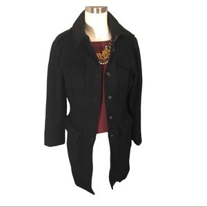 Banana Republic Wool Military style Coat Petite M